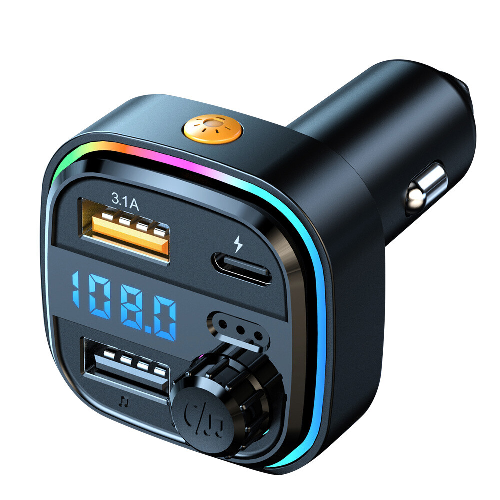 Bluetooth 5.0 Car Wireless FM Transmitter Adapter USB PD Charger AUX Hands LOT