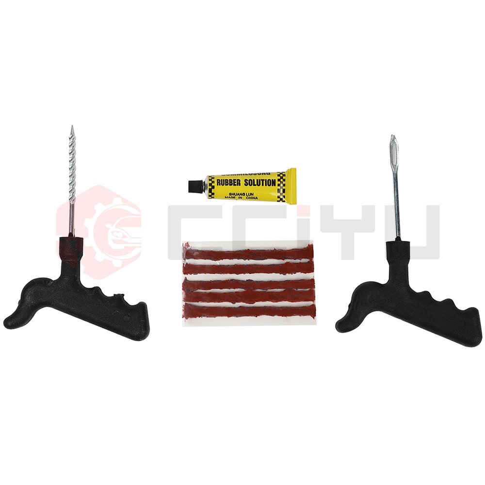 Heavy Duty Booster Jumper Cables 30FT 1 Gauge Car Van Power With Tire Repair Kit