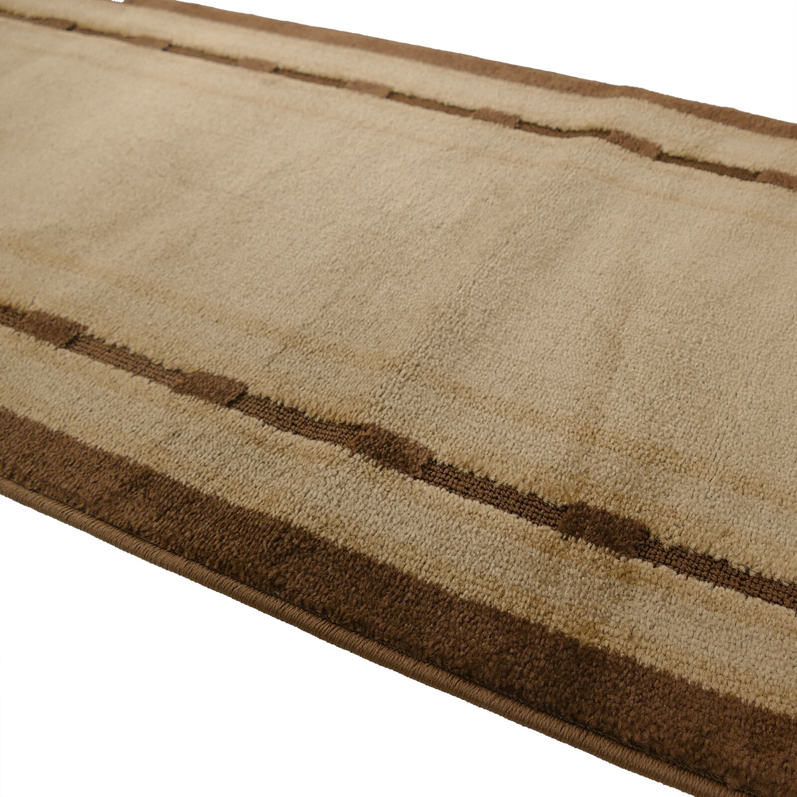 Custom Size Anti-Slip Washable Soft Pile Bordered Gray Runner Rug