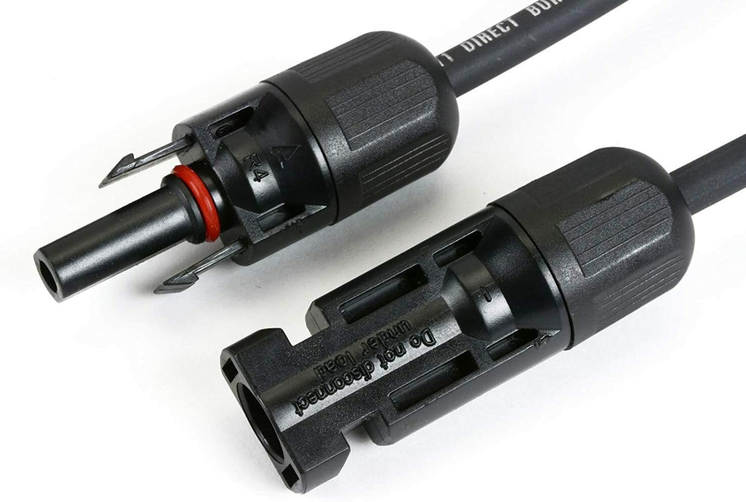 TEMCo 8 AWG Solar Panel Extension Cable - 150 Feet Black + 150 Feet Red