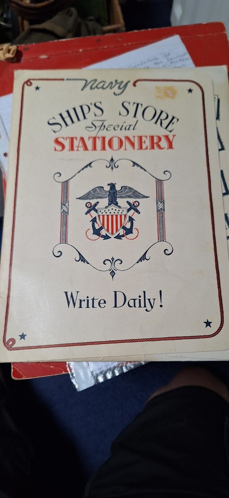 WW2 (1942) US  Navy write daily writing set (not repro)