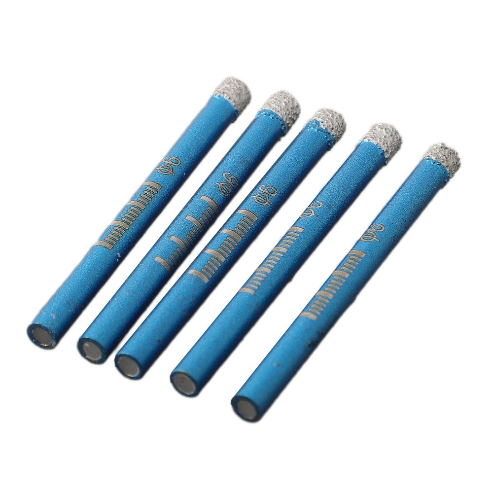 5 Pcs Brazed Dry Drill Tile Drill Bit With Cooling Wax 5*6mm Core Drill