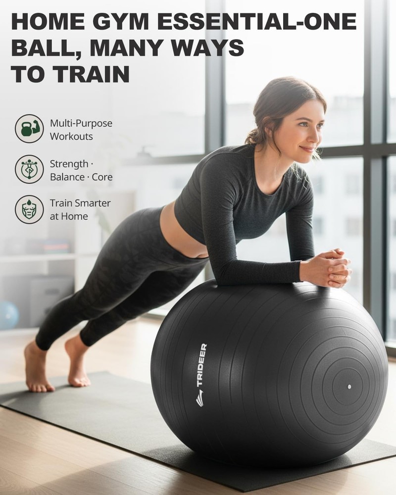 Versatile Exercise Ball with Quick Pump – Perfect for Core Strength & Stability
