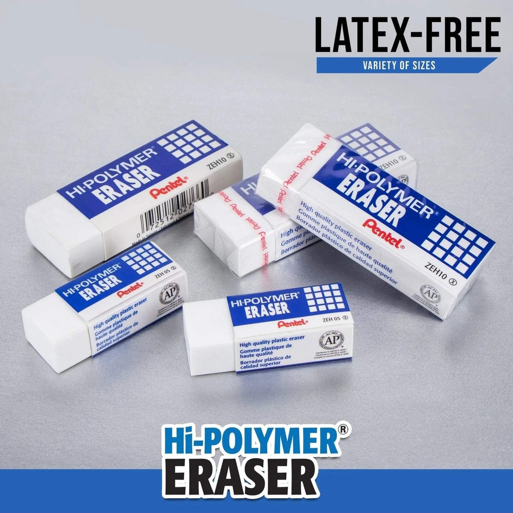 Pentel Hi-Polymer® Block Eraser Large Pink, 2 Pack
