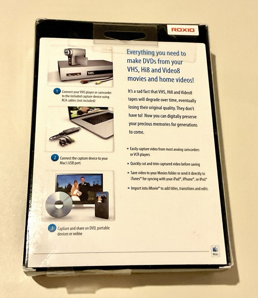 Roxio Easy VHS to DVD for Mac - Complete Set - 243100CS