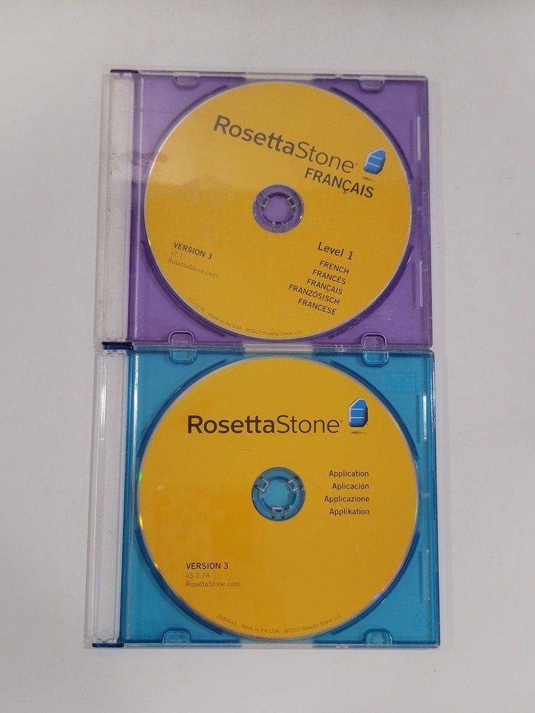 ROSETTA STONE French Level 1 CD Language CD + Application CD - Discs Only