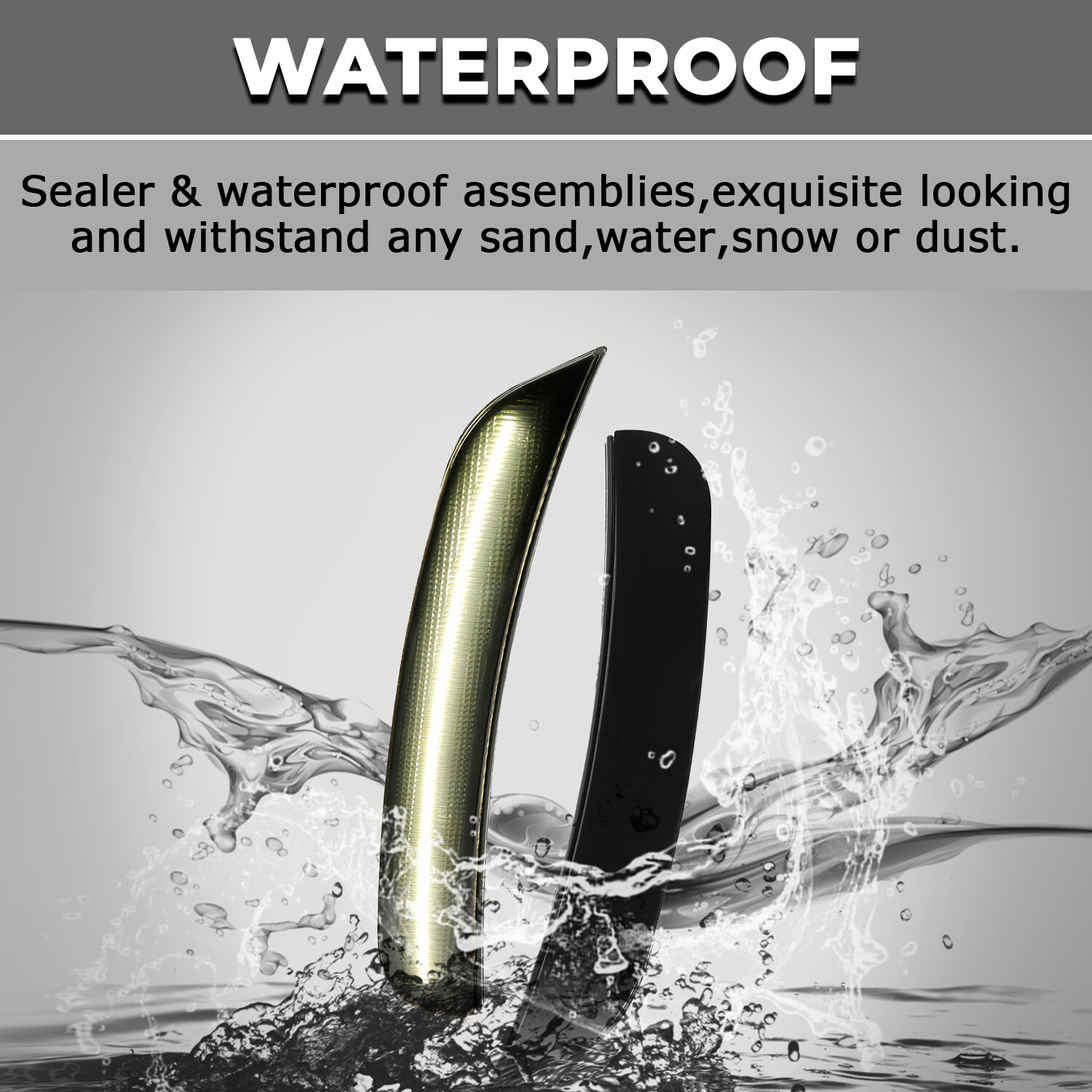 4x Smoked LED Side Marker Lights For 15-22 Dodge Charger R/T Scat Pack SXT SRT