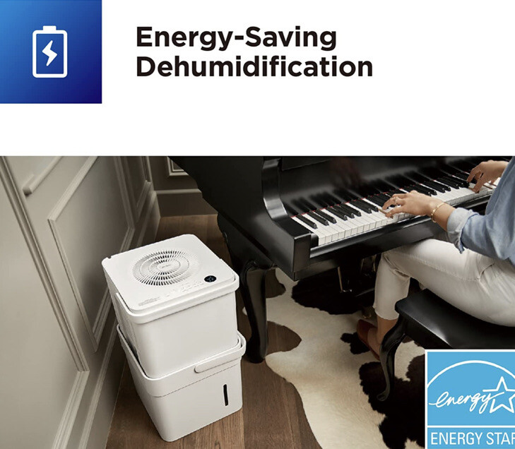 Midea 50 Pint Cube Dehumidifier with Pump - White