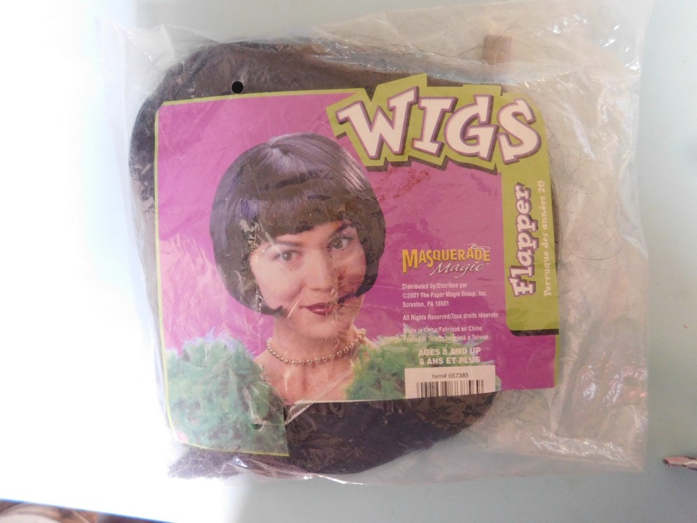 MASQUERADE MAGIC BLACK FLAPPER WIG FOR COSTUME