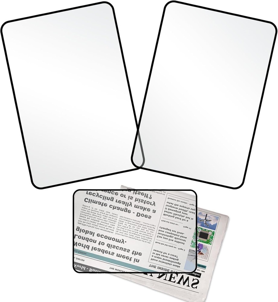 2-Pack 3X Large Page Magnifier Sheets for Reading & Low Vision