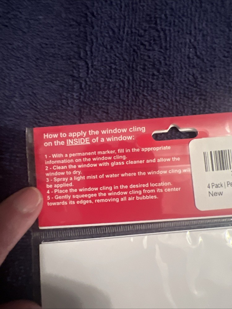 Pet Savers Static Clings 4 pack