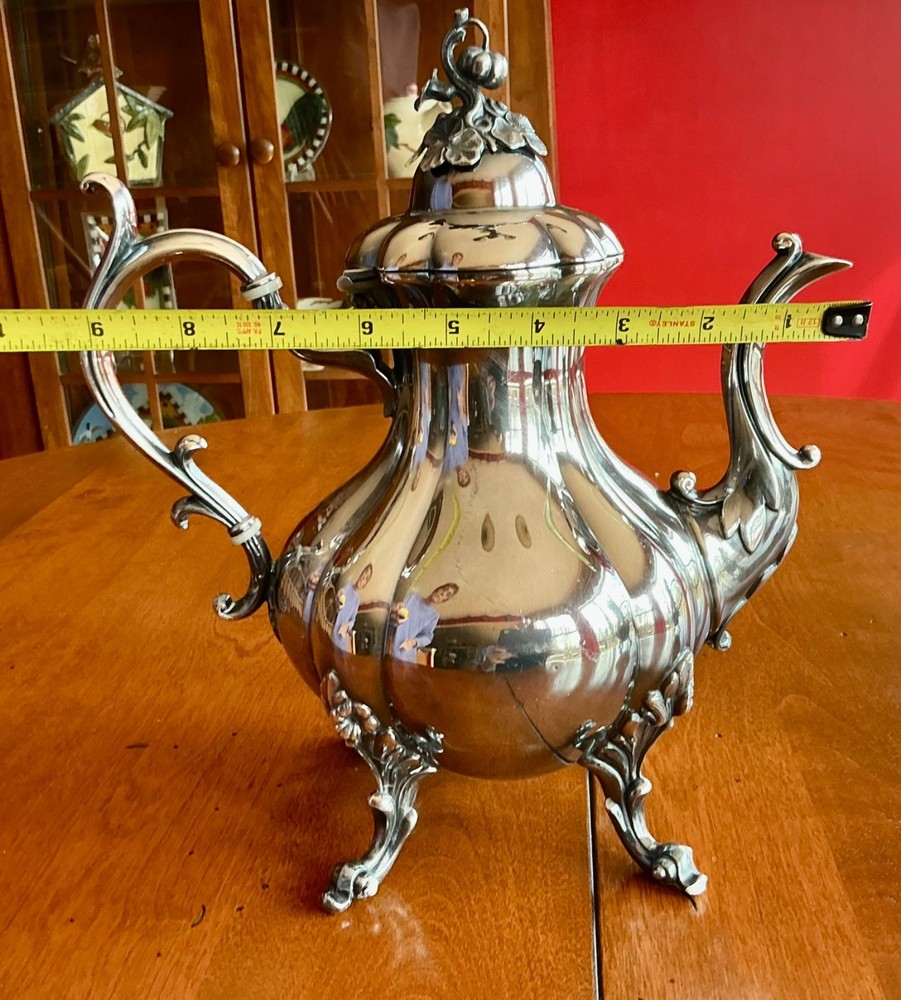 Vintage Reed & Barton Winthrop Silverplate Tea & Coffee Service, 4 Piece + Tray