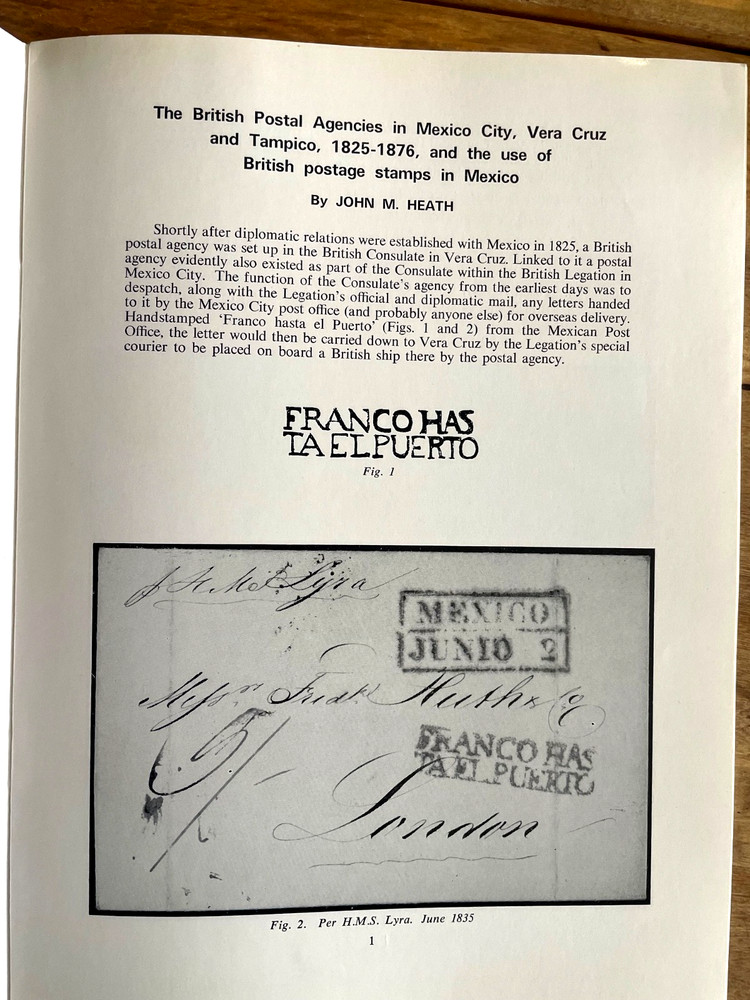 4-item lot Mexican Philately. Pulver Introduction, Maritime, Revolution British