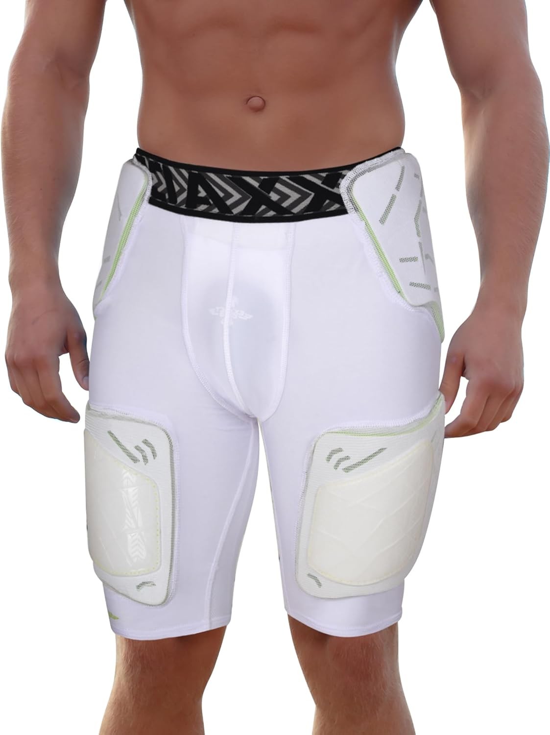 Exxact Sports Gladiator 5 Pad Football Girdle for Men with Hard Cup Thigh Pads