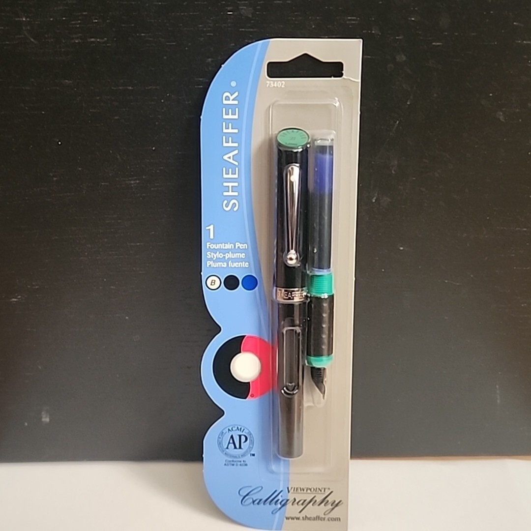 Sheaffer Viewpoint Calligraphy Fountain Pen Blue Black NIB New 73402 Free Ship!