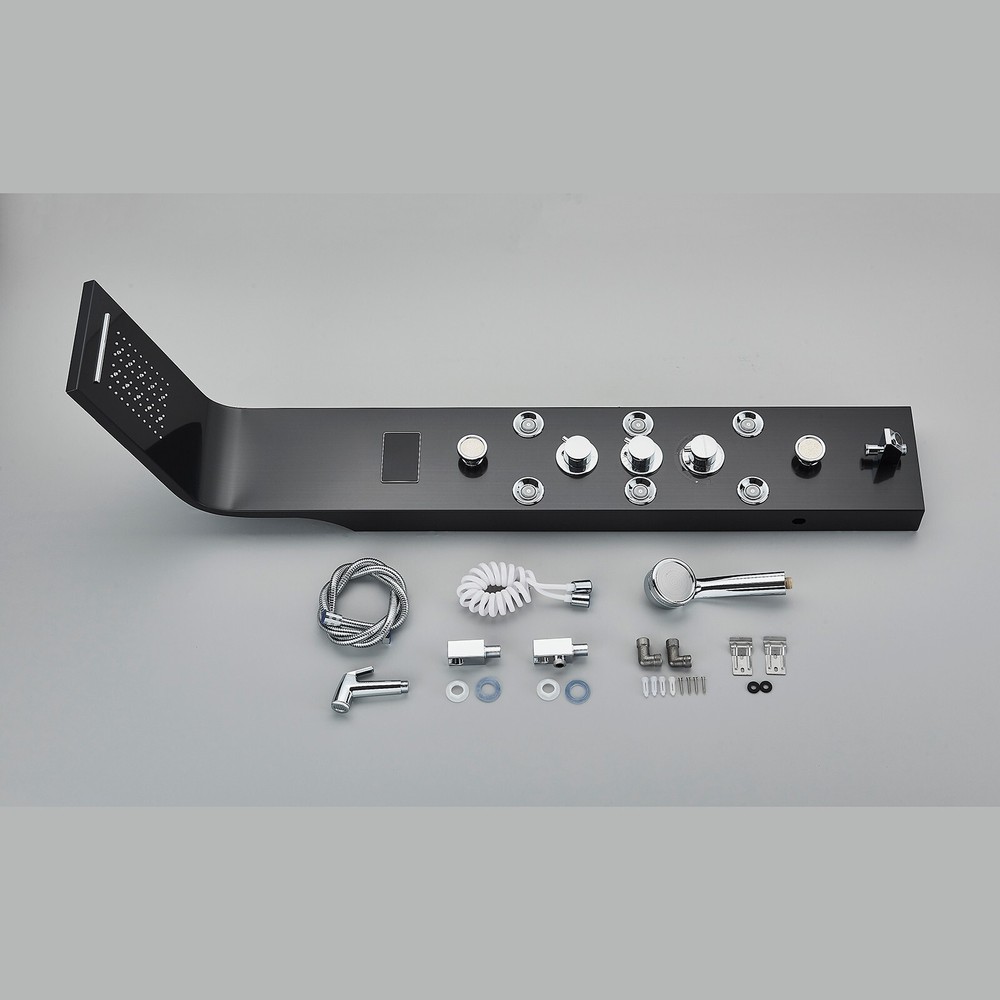 Stainless Steel LED Shower Panel Tower System Rainfall Waterfall Shower Head
