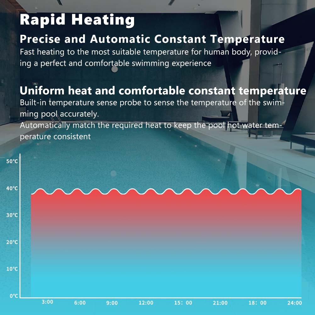 15KW Swimming Pool Heater Water Thermostat Home SPA Electric Heater New