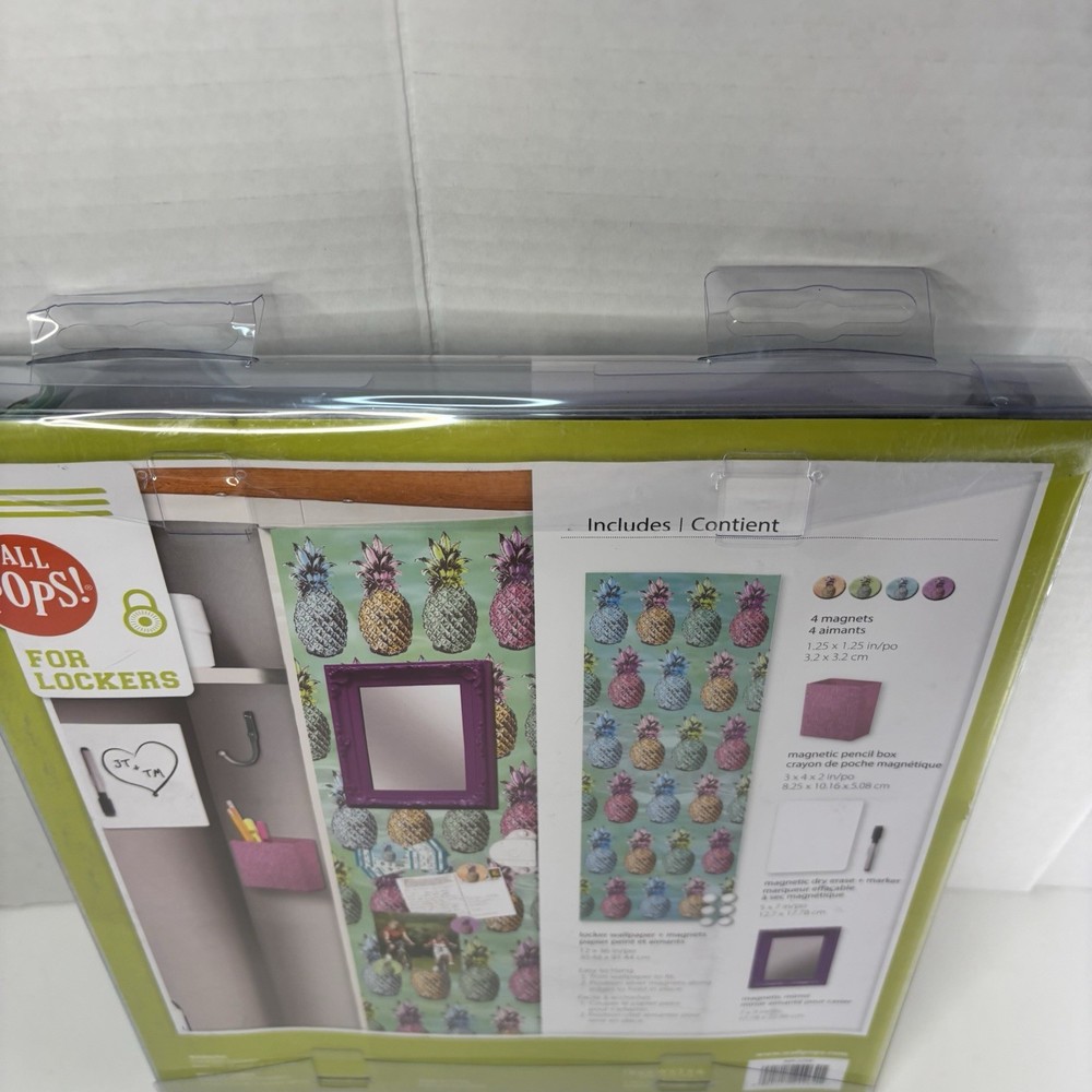 Wall Pops! Decorating Kit For Lockers PINEAPPLE ISLE complete Set New