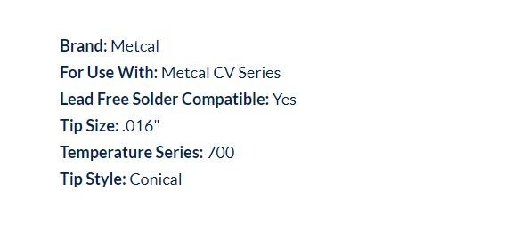 Metcal CVC-7CN1504A / STTC-145 Solder Tip