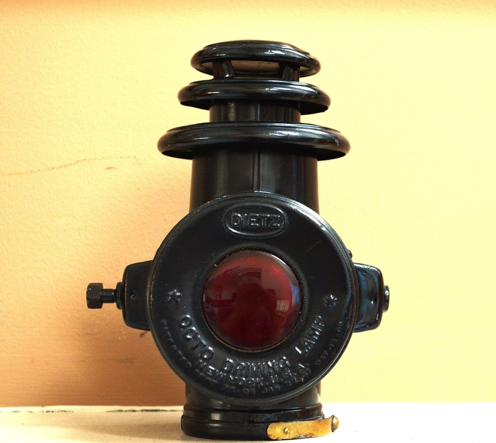 Antique Dietz Octo Driving lantern 1908. Missing Burner & Front Lens & Bracket.