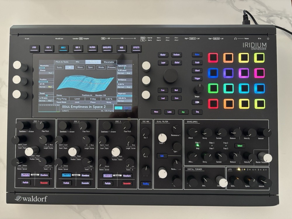 Waldorf Iridium Digital Polyphonic Desktop Synthesizer Module w/ Display Screen