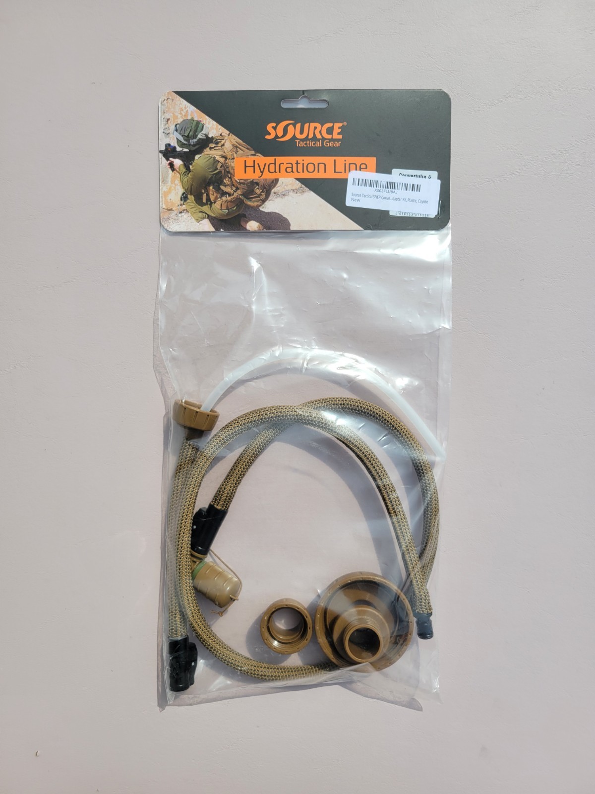 Source Tactical SNEP Convertube Water Bottle Adapter Kit, Plastic, Coyote