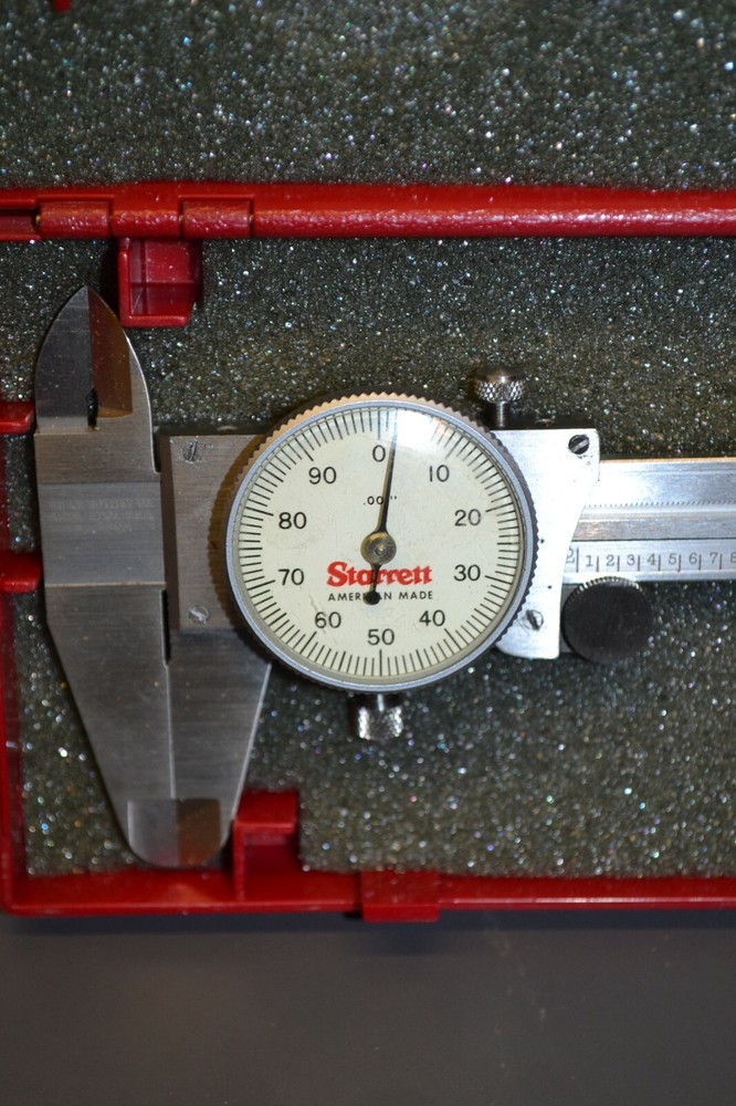 Starrett 120A-6 Dial Caliper, 0-6" Range, .001" Graduation