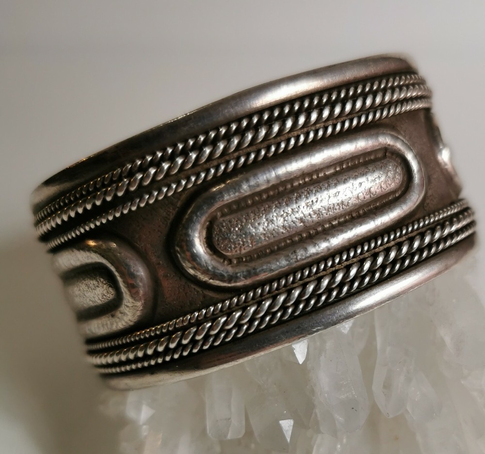 Bangle Silver 925 Width 3.2cm Handmade