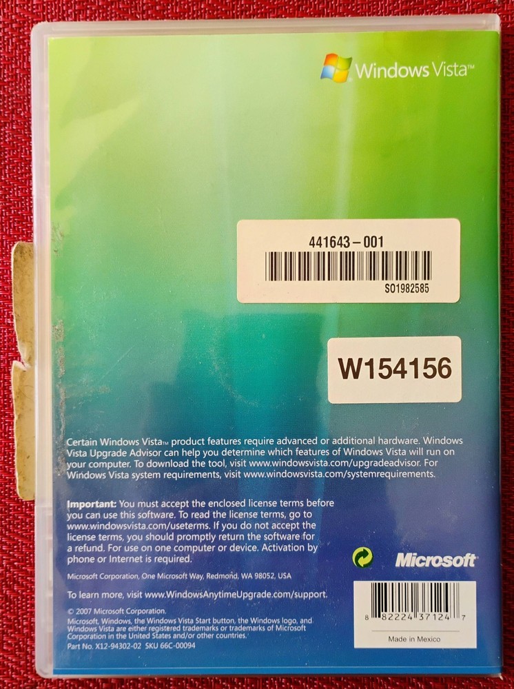 Microsoft Windows Vista upgrade