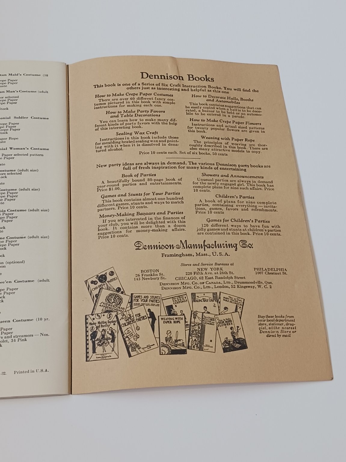 1930 Dennison How to Make Crepe Paper Costumes Booklet Vtg Craft Guide Flapper