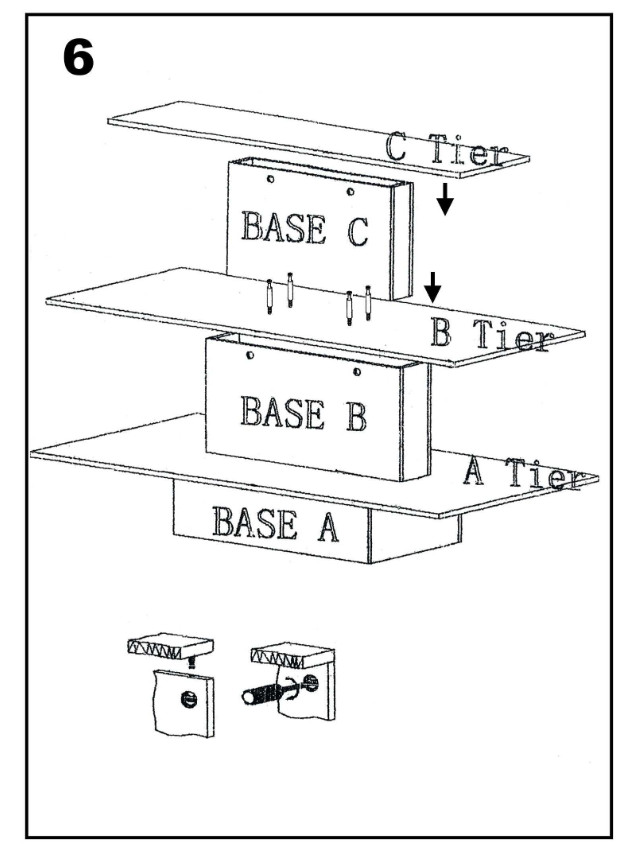 3 Display Level Standing Shelf Unit Waterfall Table Display 48"x48"x42" | CHERRY