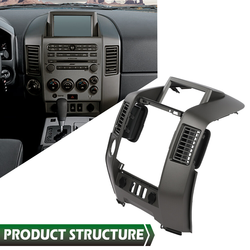 Center Dash Console Instrument Panel Bezel Fit For 04-06 Nissan Titan Armada