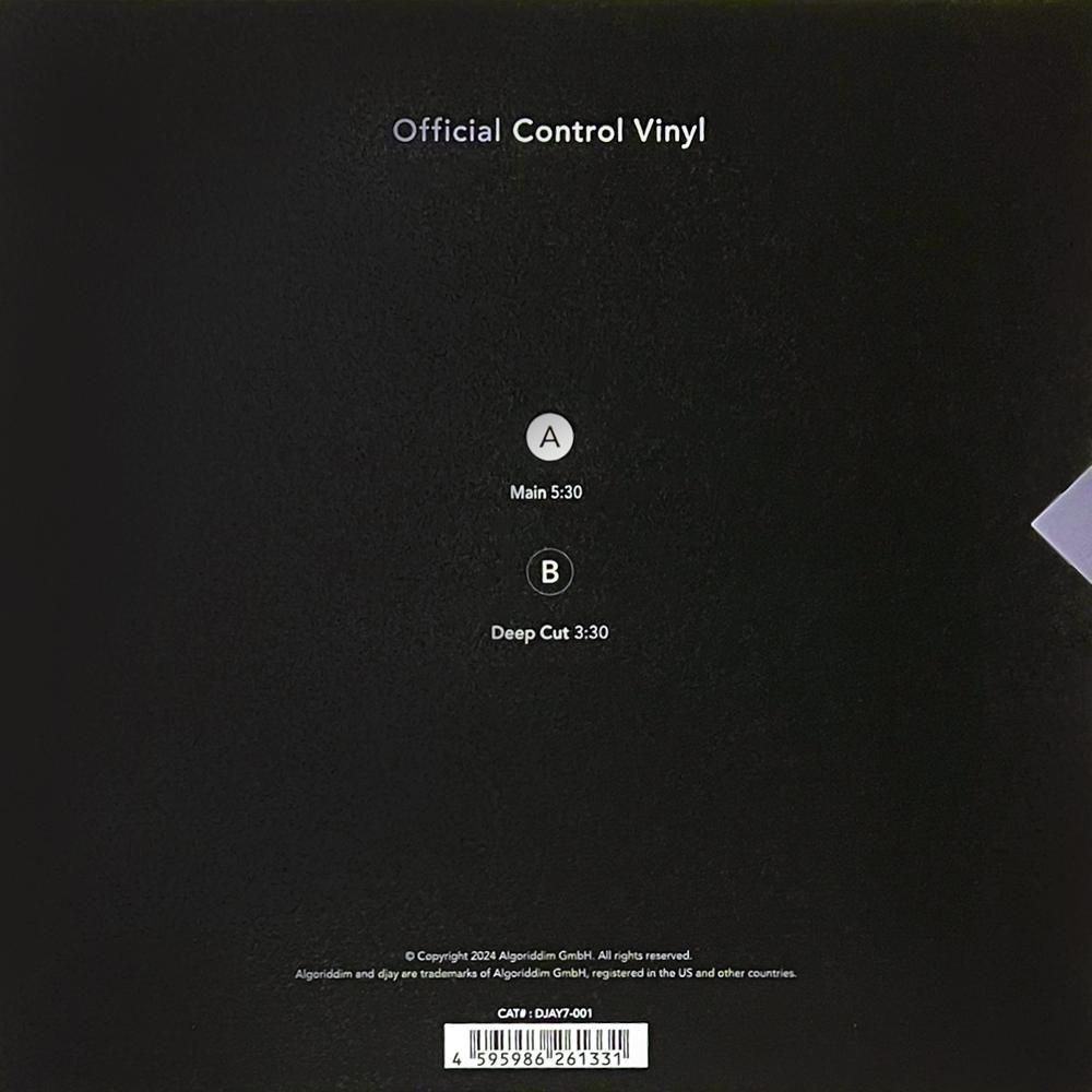 Algoriddim djay Pro 7" Control Vinyl (Black Single)