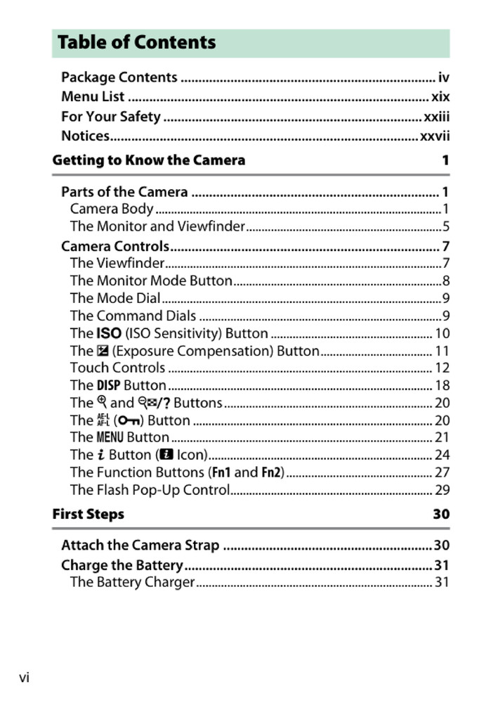 Nikon Z50 — User Reference Manual Guide — 1/2 Size, 5.5" x 8.5" Small Compact