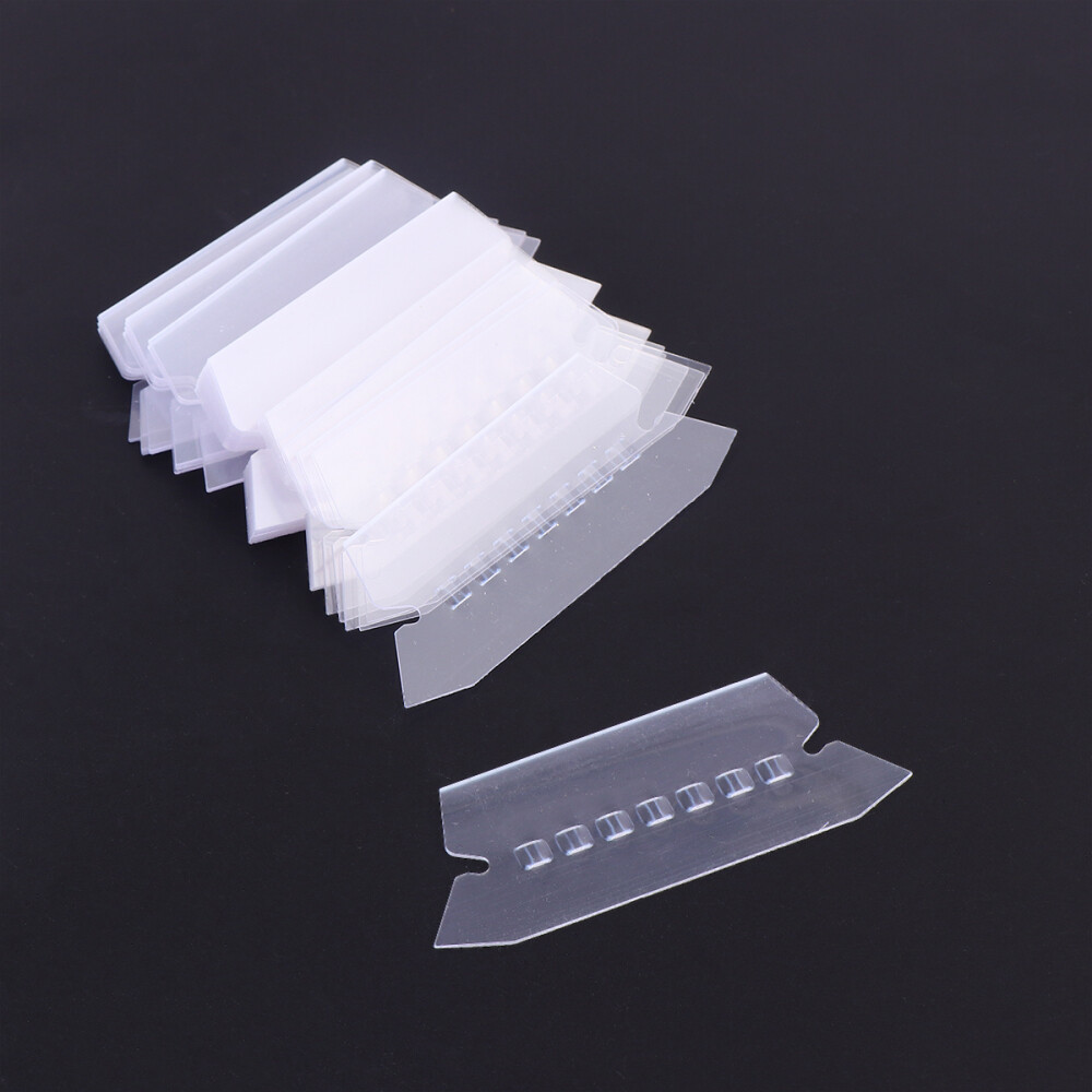 50 Pcs Folder Tabs Hanging File White Labels Repositionable Filing Inserts