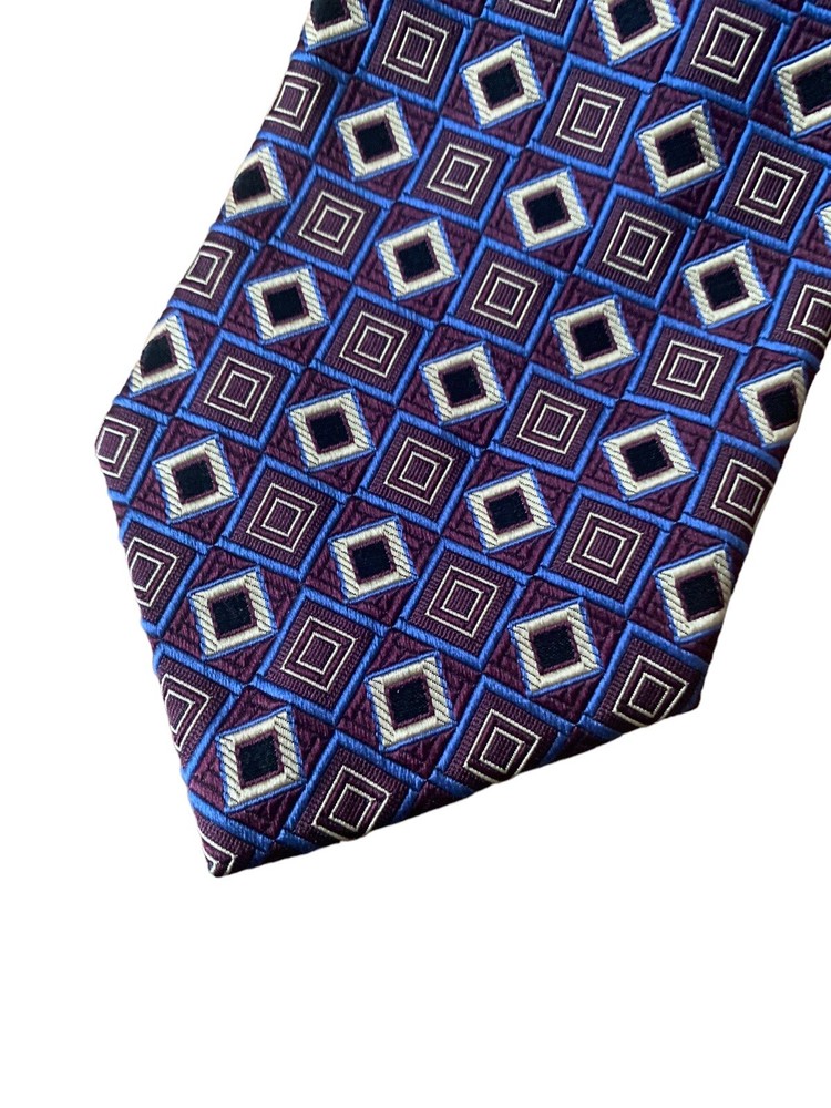 ROBERT TALBOTT BLUE TIE Geometric