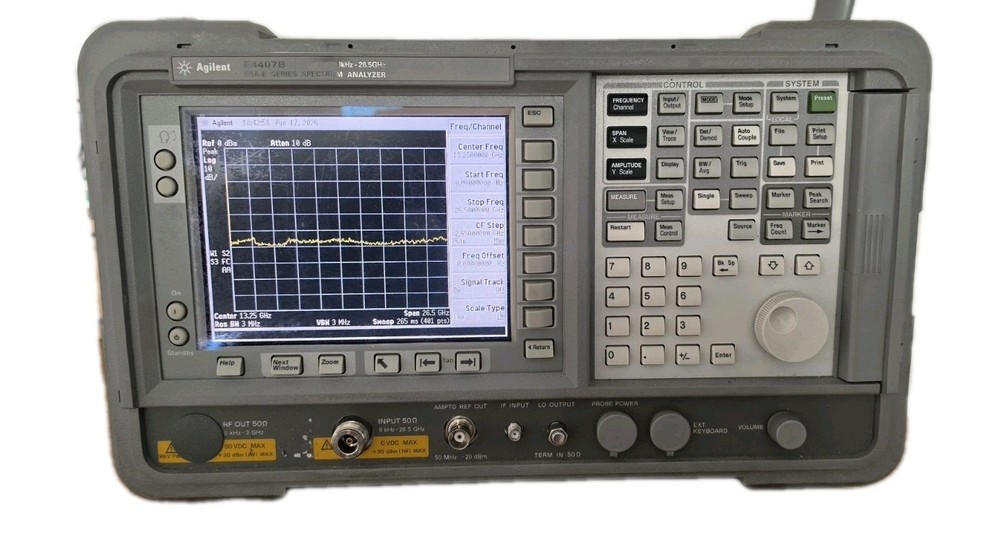Agilent E4407B/E4407B-H57/E4407-FG Spectrum Analyzer 9kHz–26.5GHz Tested