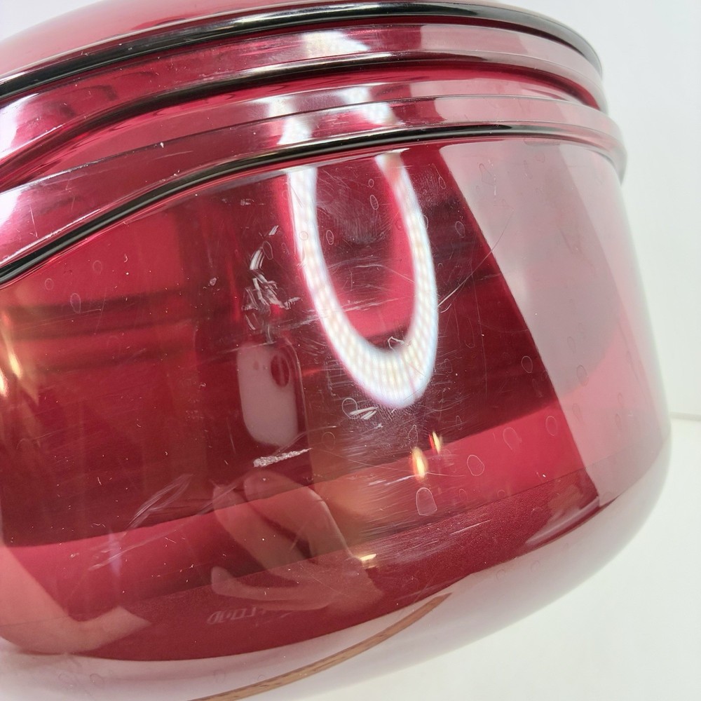 4 pc Tupperware Microwave Stack Cooker/Steamer Cranberry USA VTG *READ*