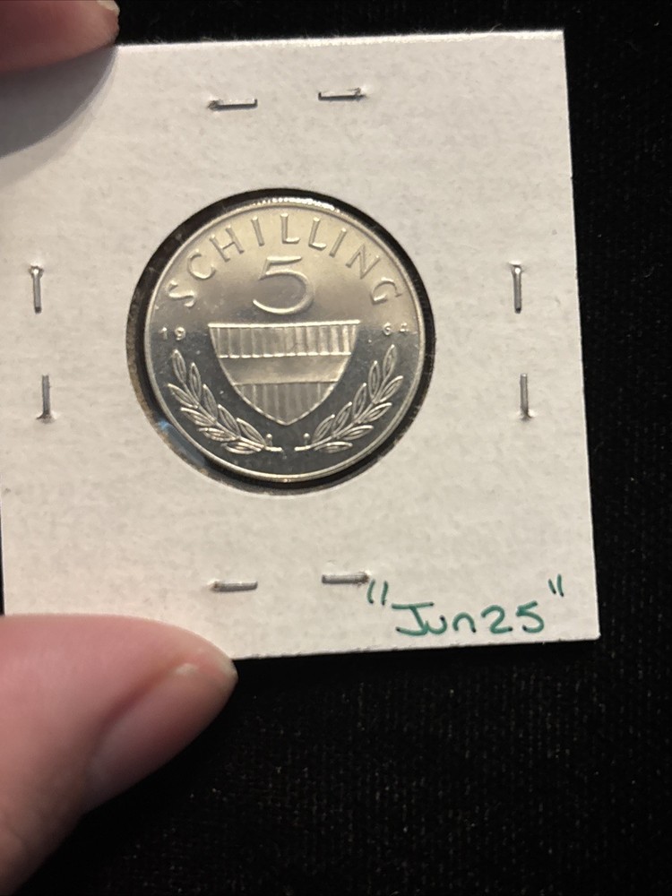 1964 Austria 5 Schilling Proof Silver “jun25”