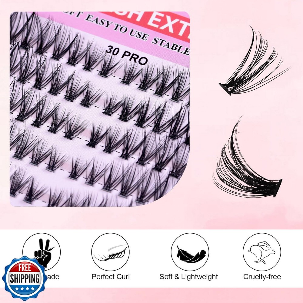 Lash Clusters Only: DIY Lash Extensions Kit, 30D-100D 10 Lengths(