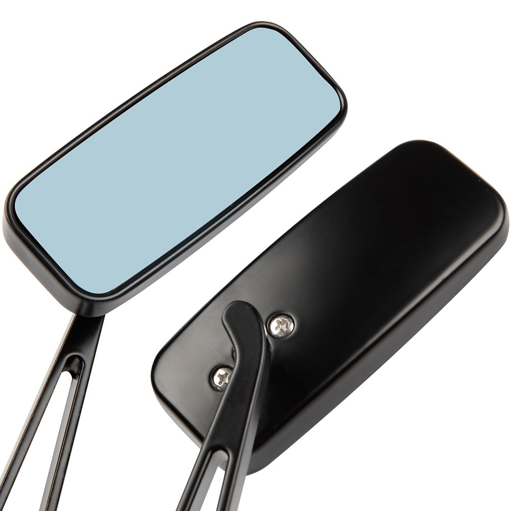 Black US Rectangular Motorcycle Rear View Side Mirrors For Harley Davidson V-Rod