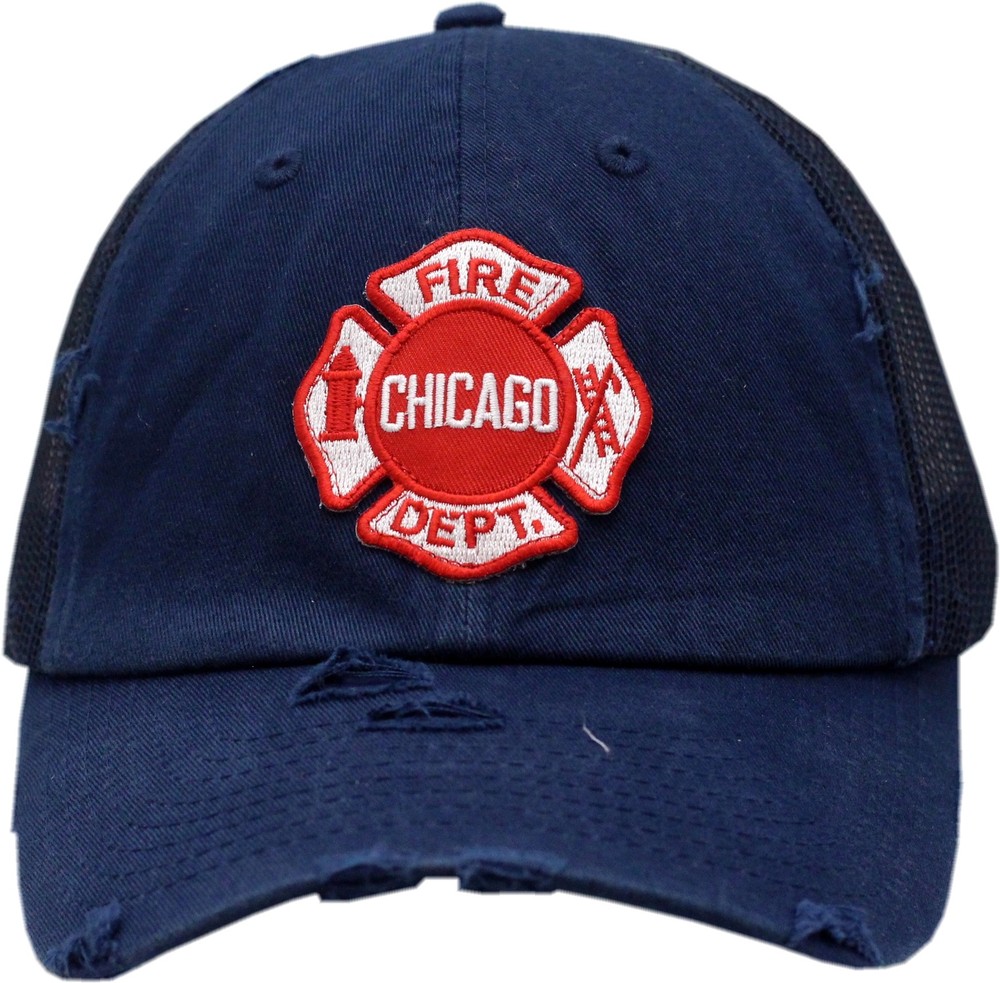 Chicago Fire Department Distressed Snapback Maltese Patch cap