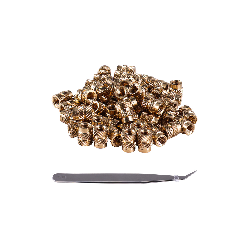 60Pcs M5 Brass Knurled Nut Threaded Heat Set Inserts for Plastic 3D Printing