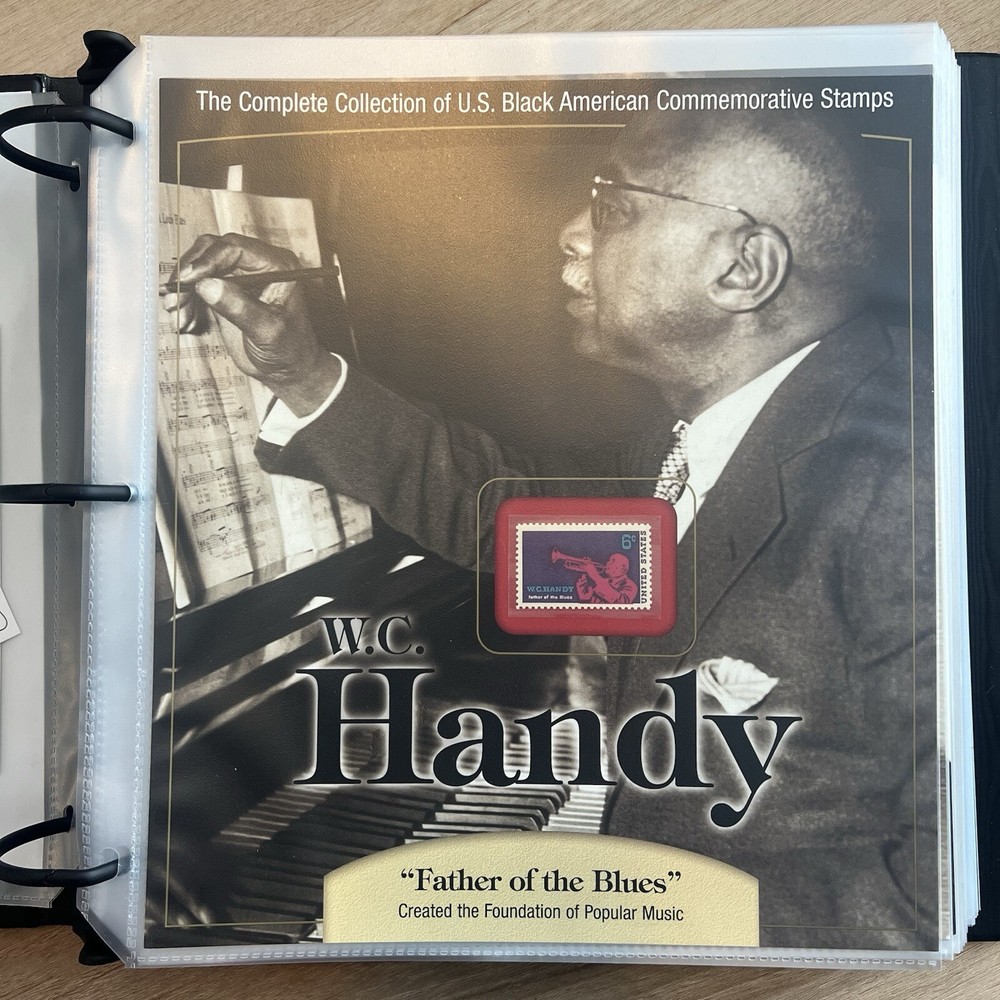 The Black Heritage Commemorative Society Stamp Collection Binder 48 Stamps + COA