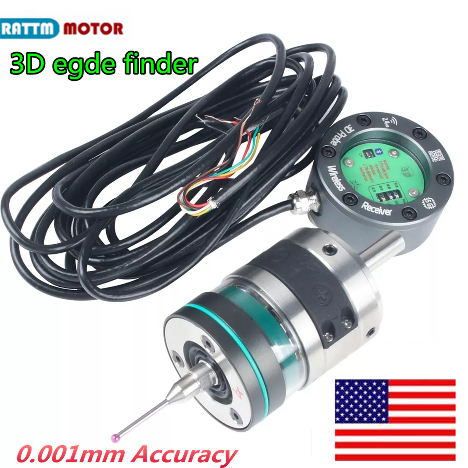 〖US〗 3D Edge Finder Wireless Probe CNC Milling Machining Center 0.001mm Accuracy