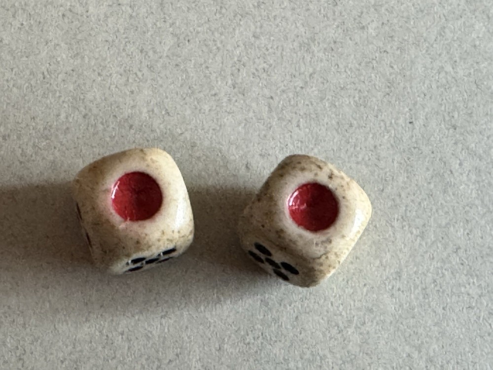 Rare Bone Red Black Dice