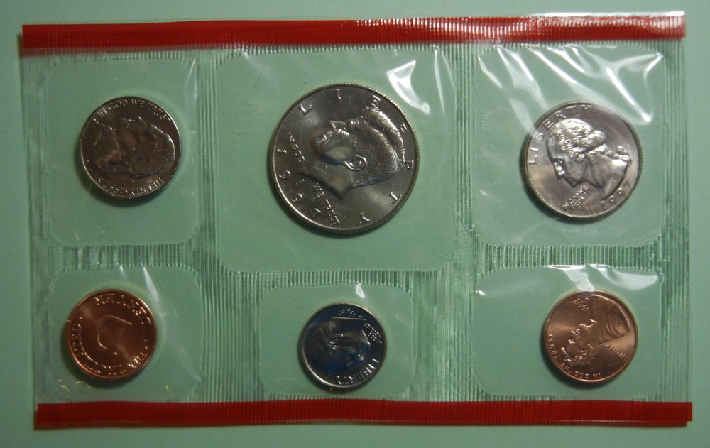 1997 D US Mint Set Uncirculated 6 Coin Set Denver Mint