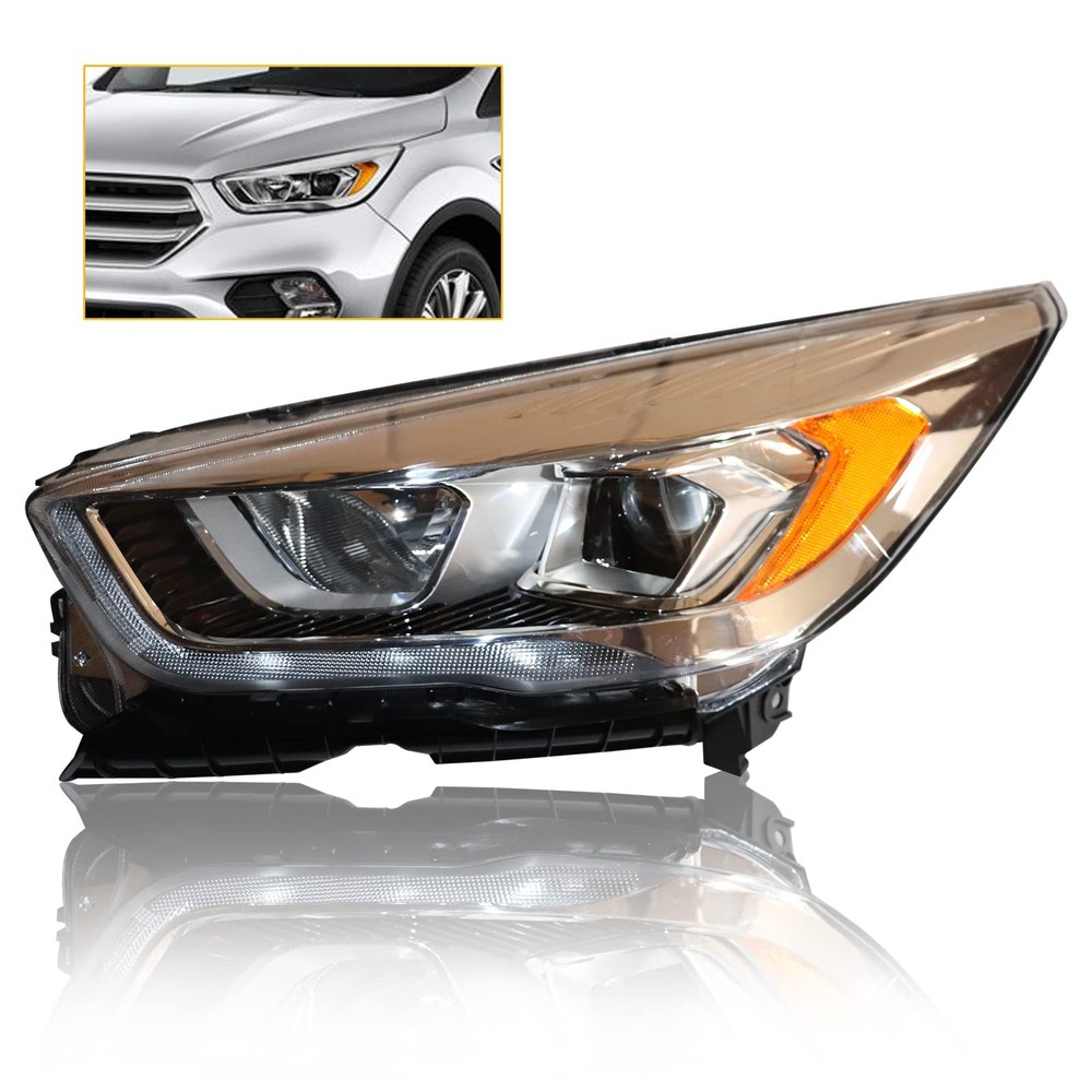Escape 2017-2019 Front Halogen Headlight Assembly with LED DRL Left Driver Side