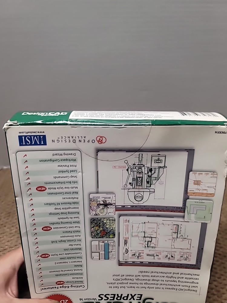 New Sealed Design CAD Express Version 16 DesignCAD PC Computer Software Big Box
