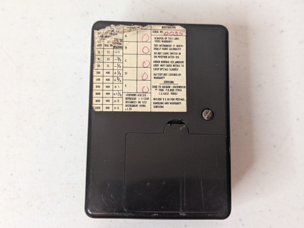 Soligor Flash Meter w/Case - Vintage